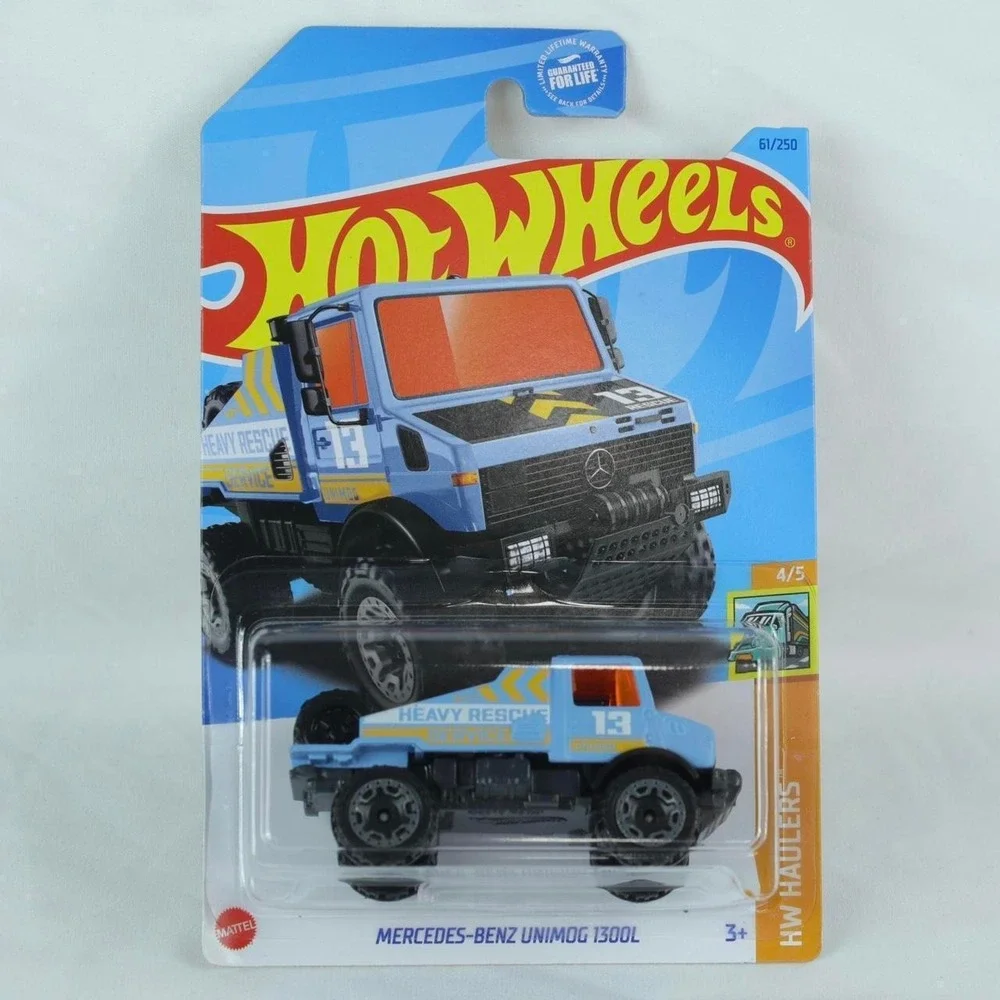 Hot Wheels Blue Mercedes-Benz Unimog 1300L Toy Car - NEW